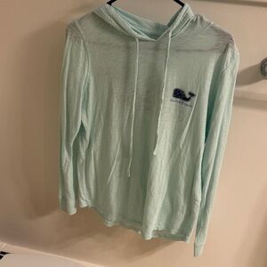 Vineyard Vines Mint Green Whale Hooded Long Sleeve